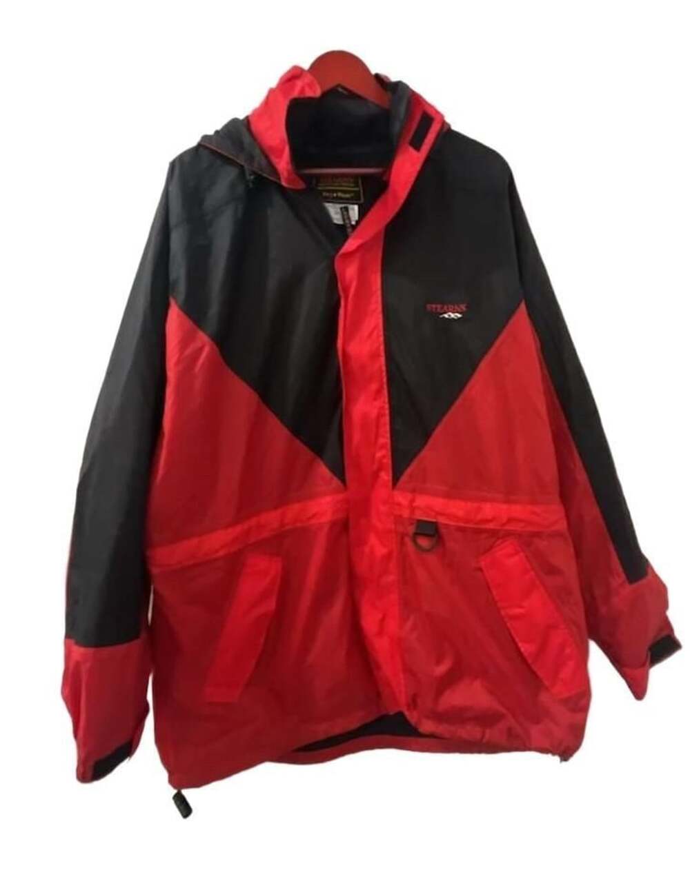 Stearns Dry Wear 8725 Jacket Size L Red Black Rain Coat